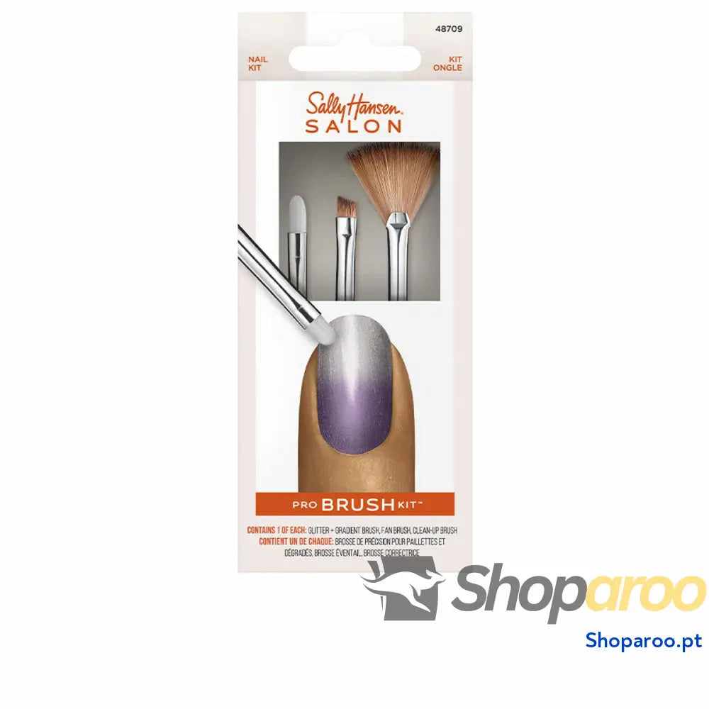 Conjunto de Pincéis de Maquilhagem Sally Hansen Pro Brush Lote 3 Peças