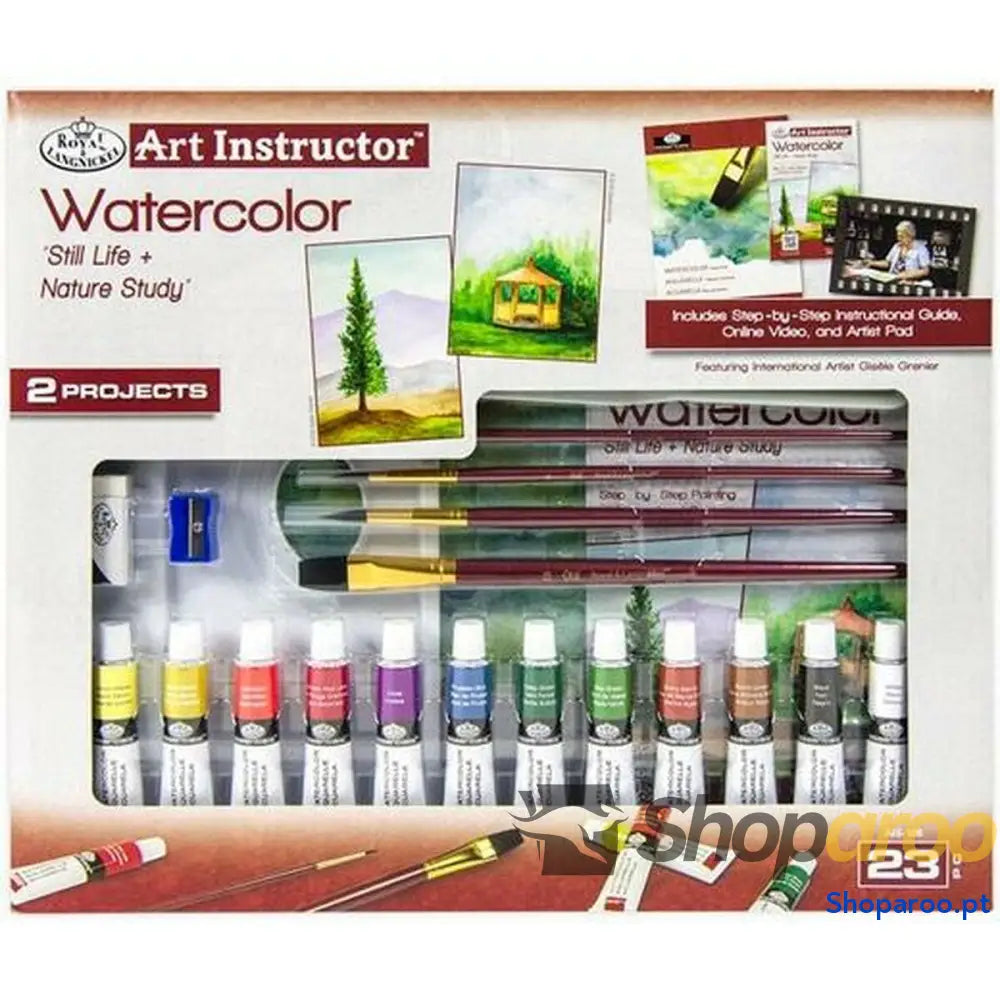 Conjunto de Pintura Aguarela Royal & Langnickel Art Instructor 23 Peças
