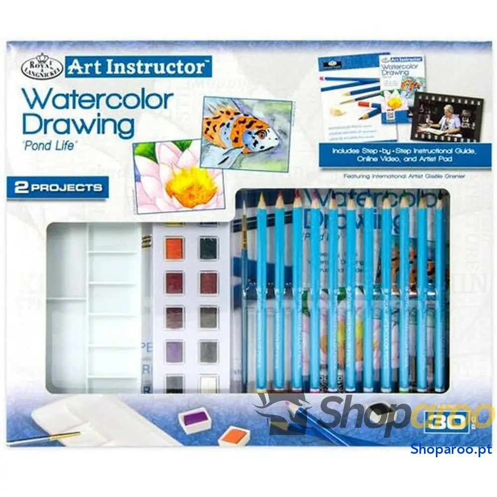 Conjunto de Pintura Aguarela Royal & Langnickel Art Instructor 30 Peças