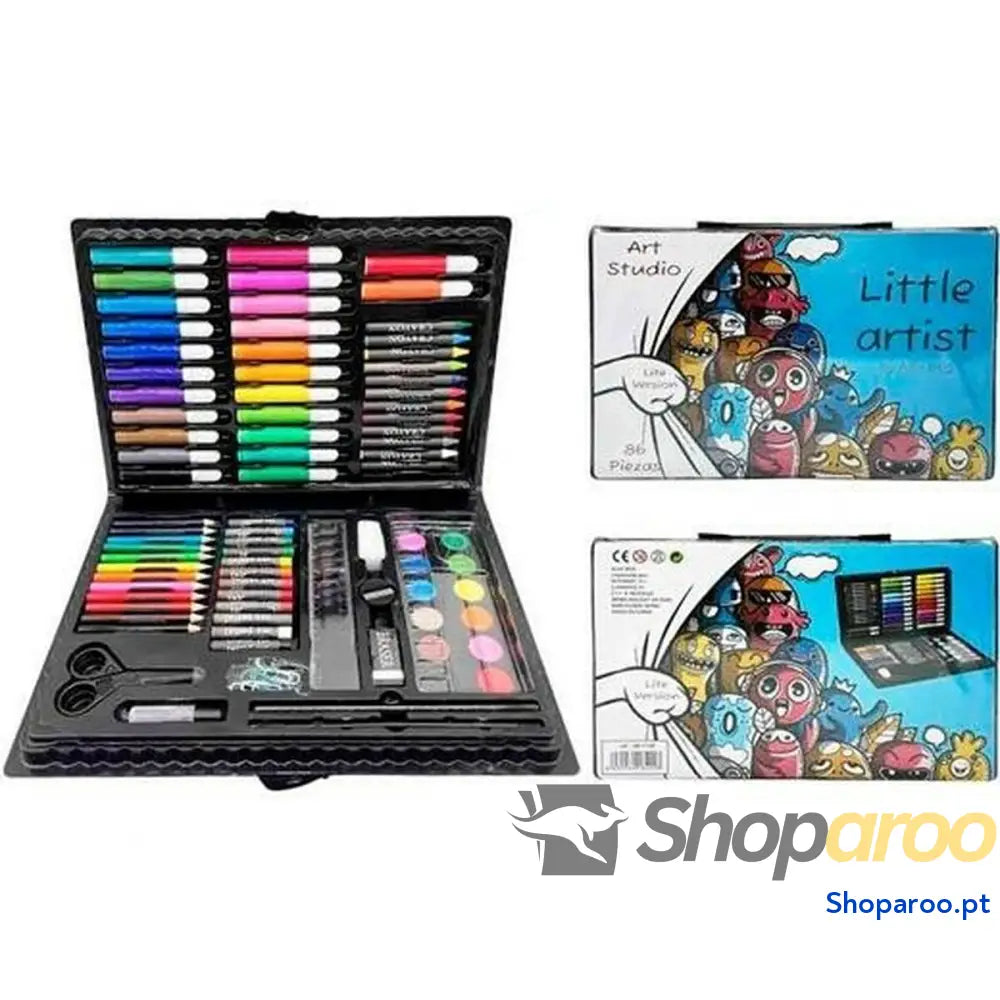 Conjunto de pintura Alex Bog Little Artist 86 Peças Mala Multicolor