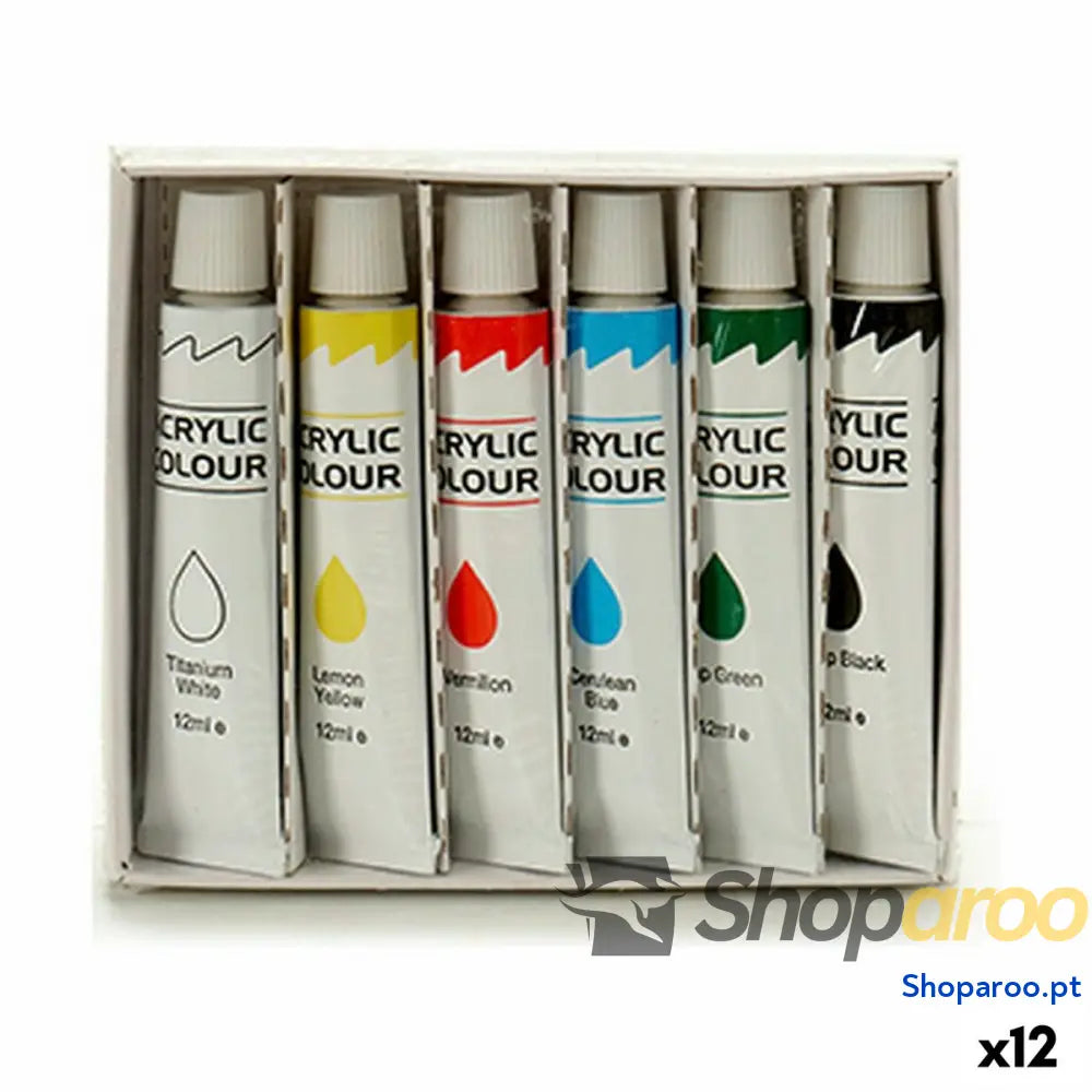 Conjunto de pintura Pincello AC1206 Multicolor 12 ml Tinta acrílica (12 Unidades)