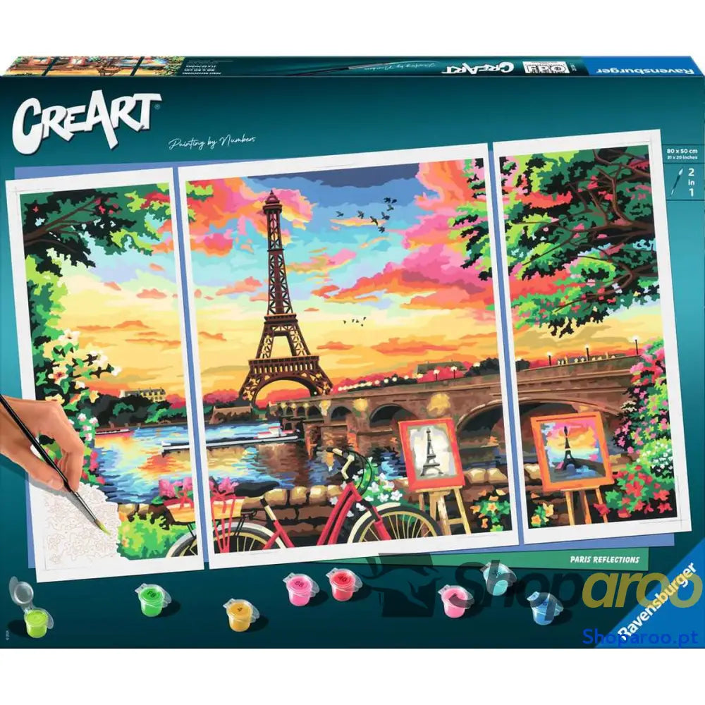 Conjunto de pintura por números Ravensburger 20134 80 x 50 cm 4 Peças 1 Peça 4 Unidades