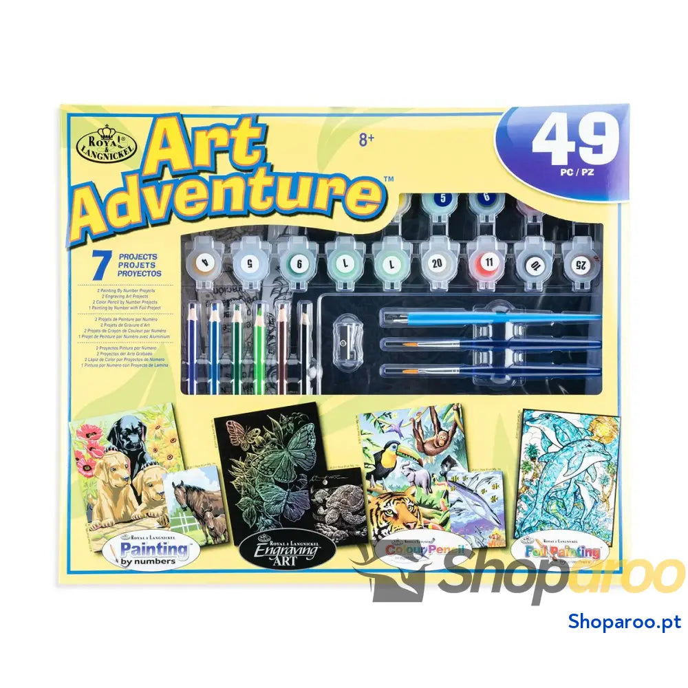 Conjunto de pintura por números Royal & Langnickel Art Adventure 49 Peças