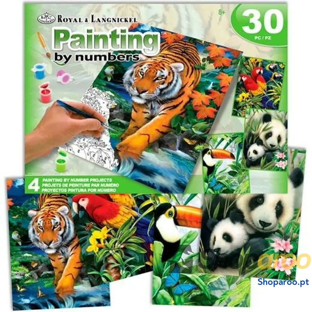 Conjunto de pintura por números Royal & Langnickel Jungle 30 Peças