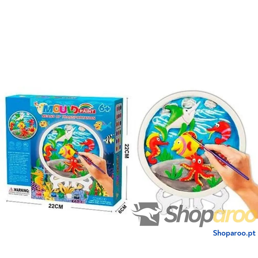 Conjunto de pintura Roymart Multicolor Peixes
