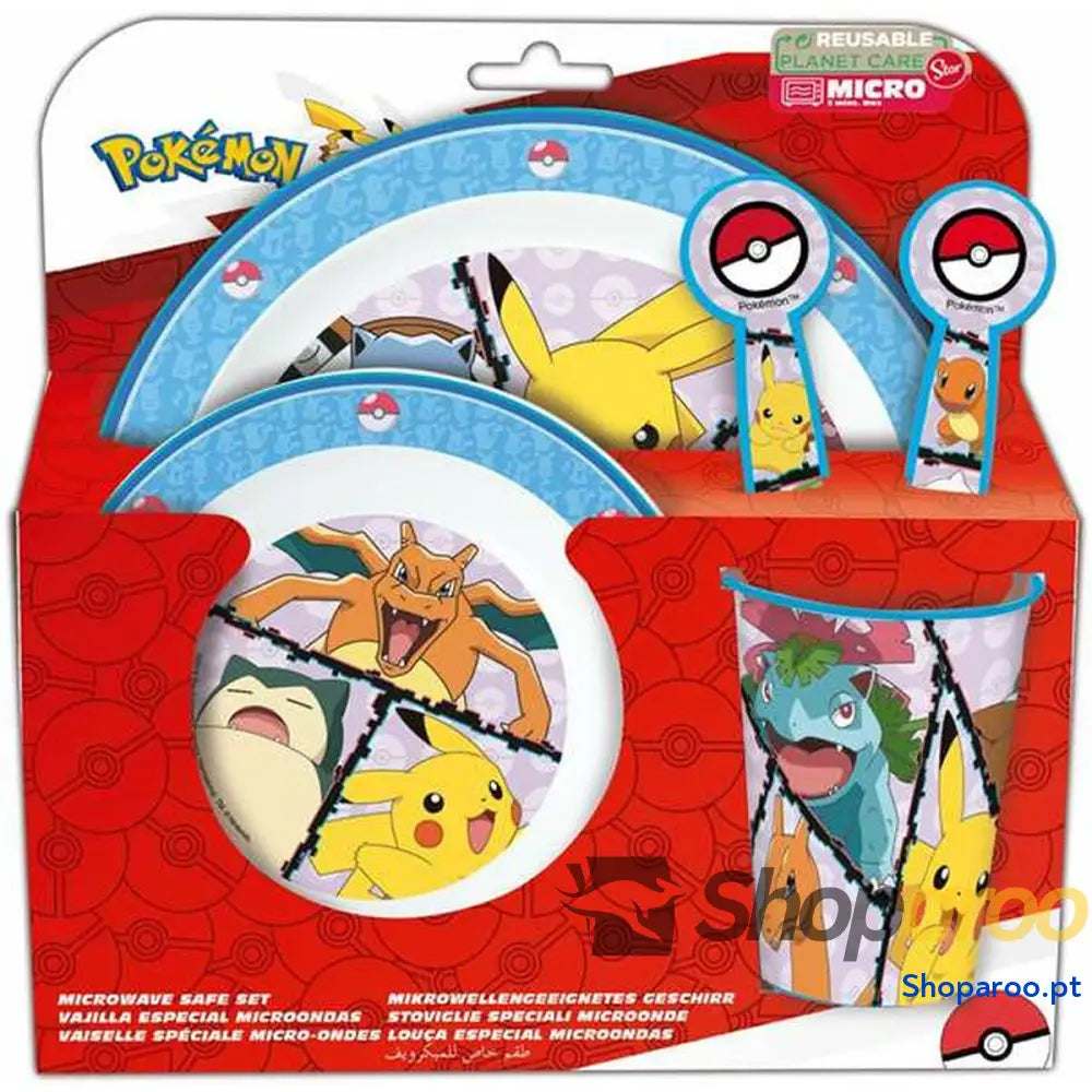 Conjunto de pratos infantil Pokémon (5 Peças)