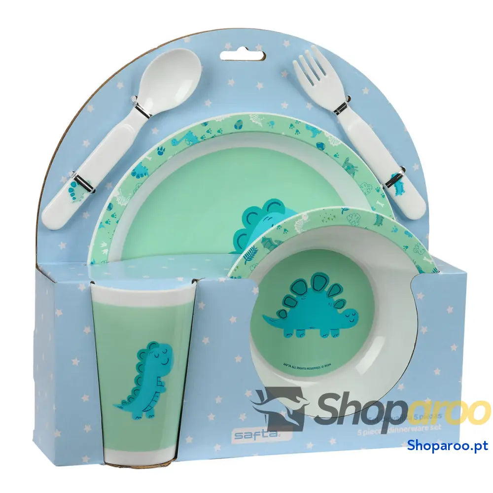 Conjunto de pratos infantil Safta Dino Poliéster 26 x 26 x 9 cm