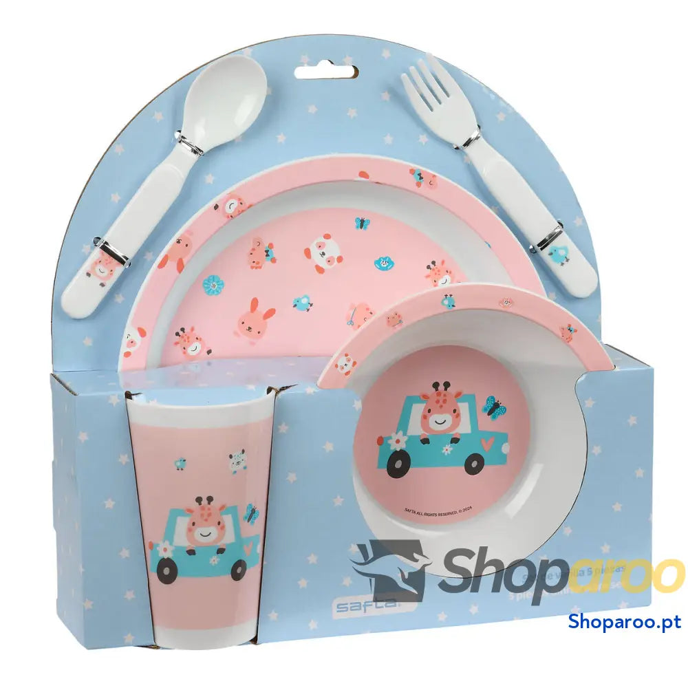 Conjunto de pratos infantil Safta Jirafa Poliéster 26 x 26 x 9 cm
