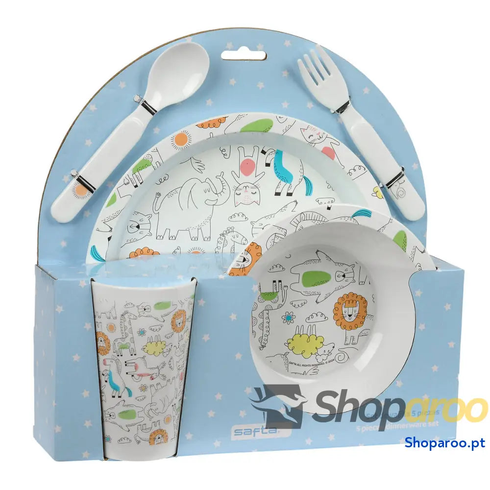 Conjunto de pratos infantil Safta Zoo Poliéster 26 x 26 x 9 cm