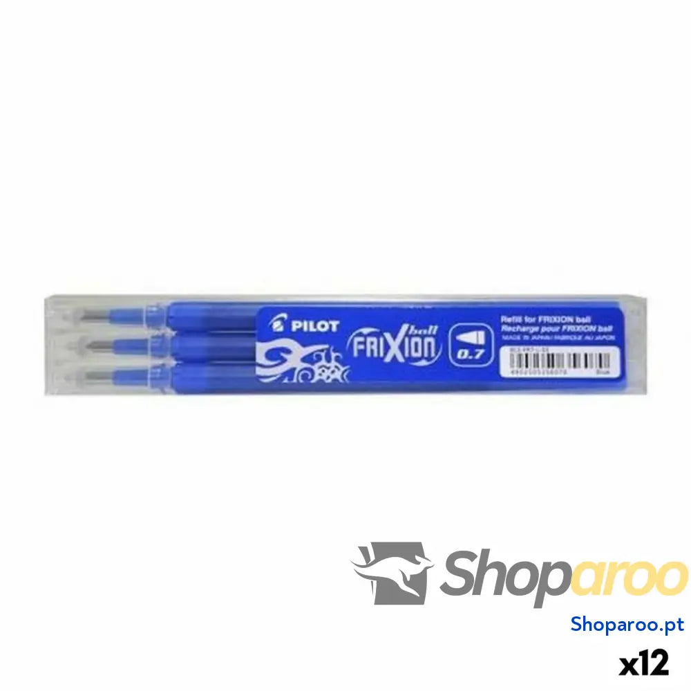 Conjunto de recargas Pilot Frixion 0,7 Caneta 3 Peças Azul (12 Unidades)