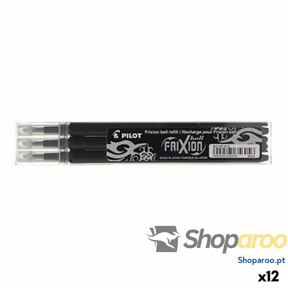 Conjunto de recargas Pilot Frixion 0,7 Caneta 3 Peças Preto (12 Unidades)
