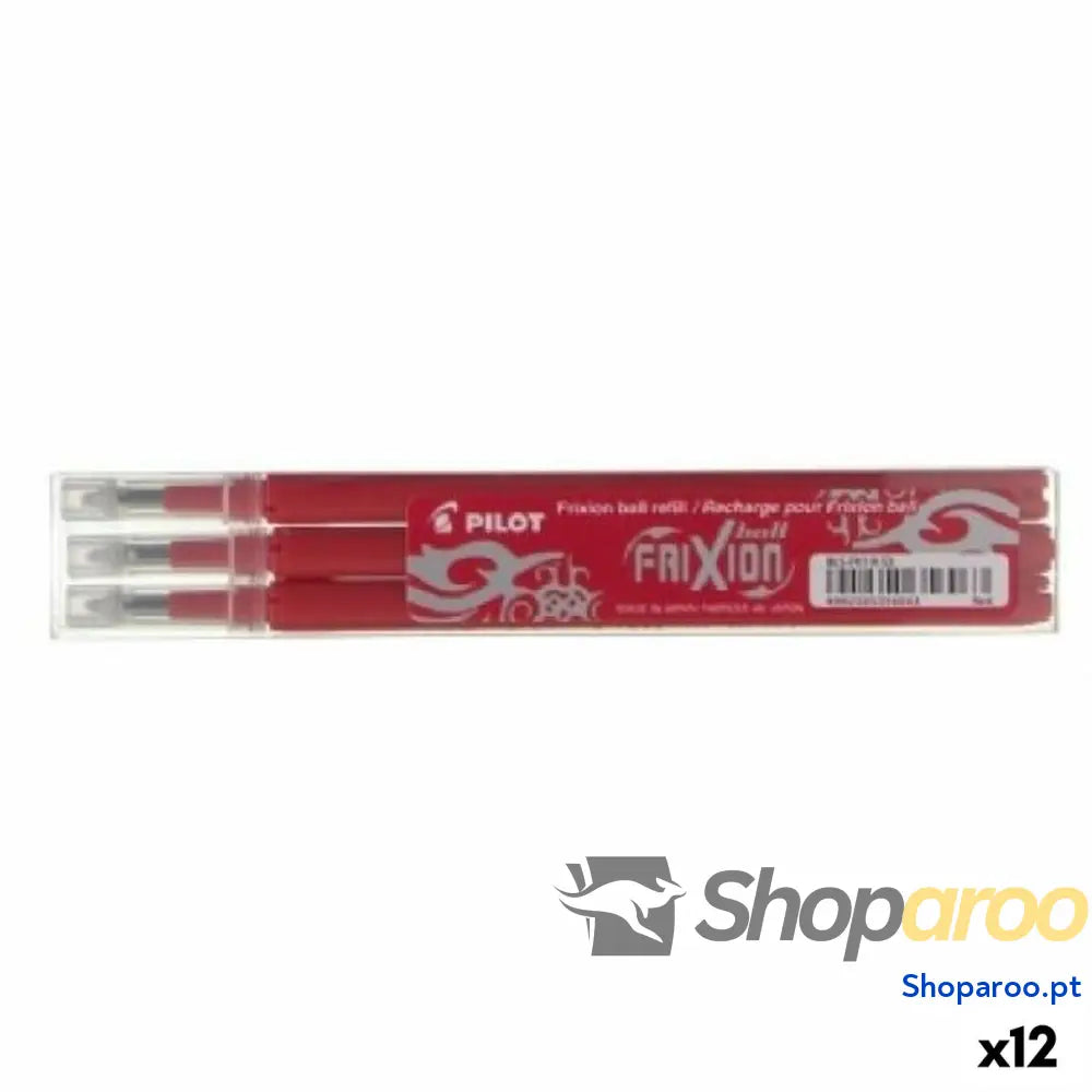 Conjunto de recargas Pilot Frixion 0,7 Caneta 3 Peças Vermelho (12 Unidades)