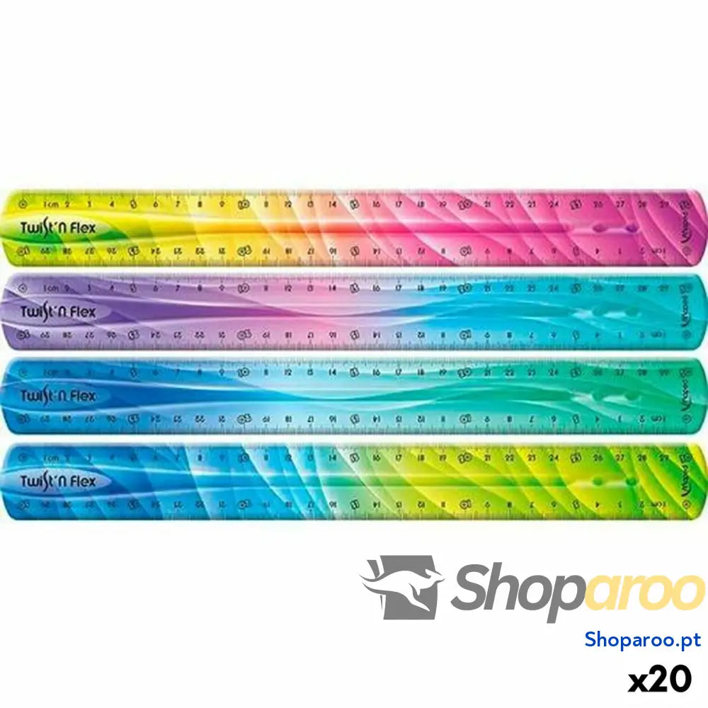 Conjunto de regras Maped Twist'n Flex 30 cm 20 Unidades