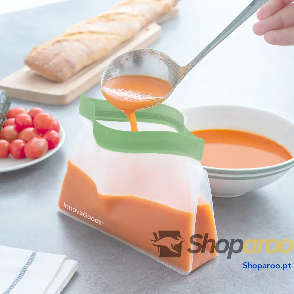 Conjunto de Sacos Reutilizáveis Herméticos Zags InnovaGoods 6 Unidades