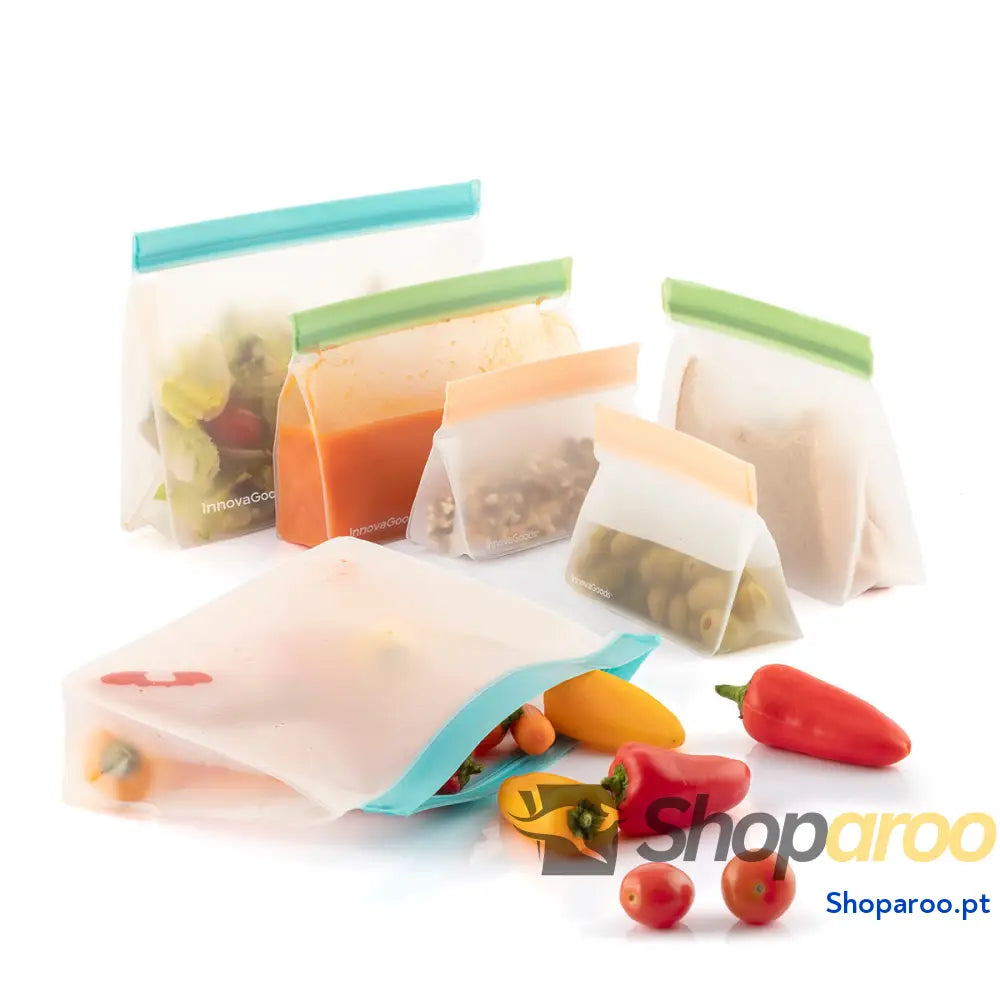 Conjunto de Sacos Reutilizáveis Herméticos Zags InnovaGoods 6 Unidades