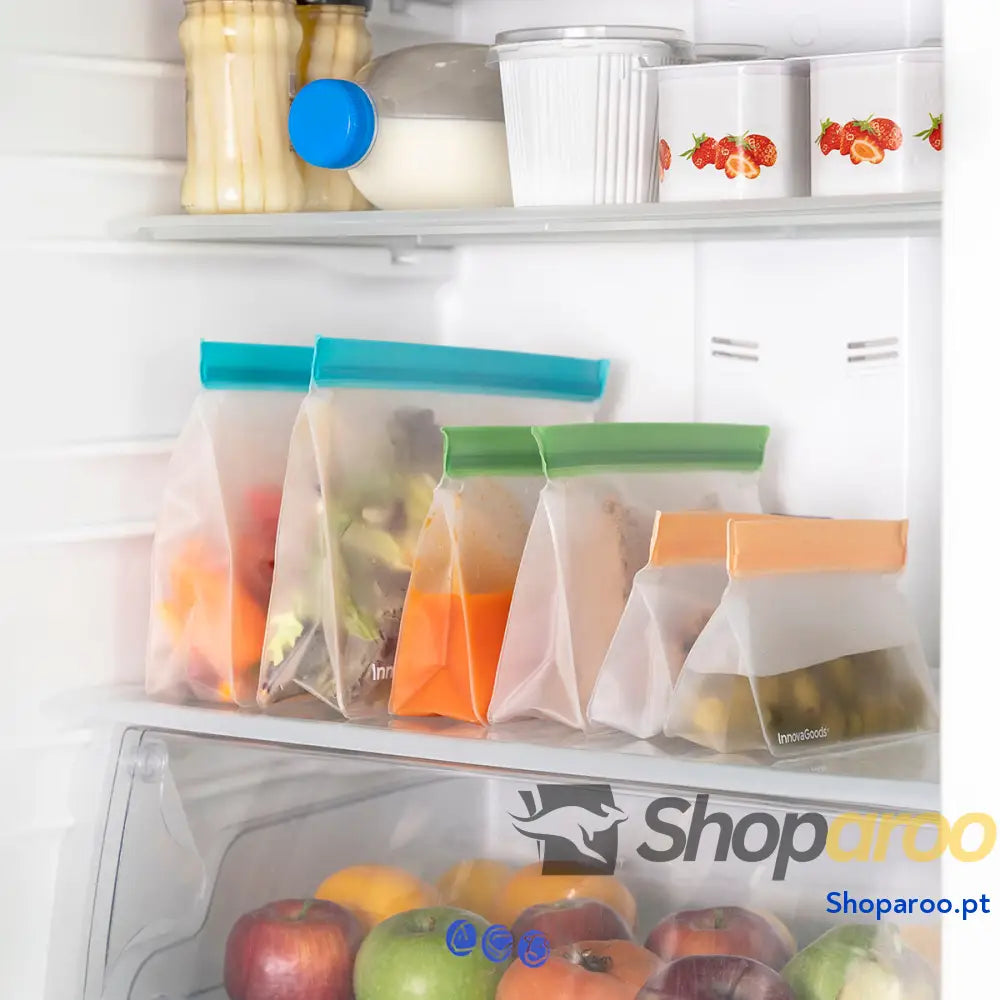 Conjunto de Sacos Reutilizáveis Herméticos Zags InnovaGoods 6 Unidades