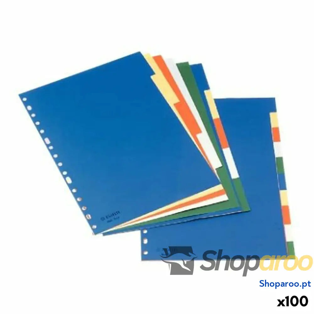 Conjunto de Separadores Esselte Multicolor A4 5 Folhas (100 Unidades)