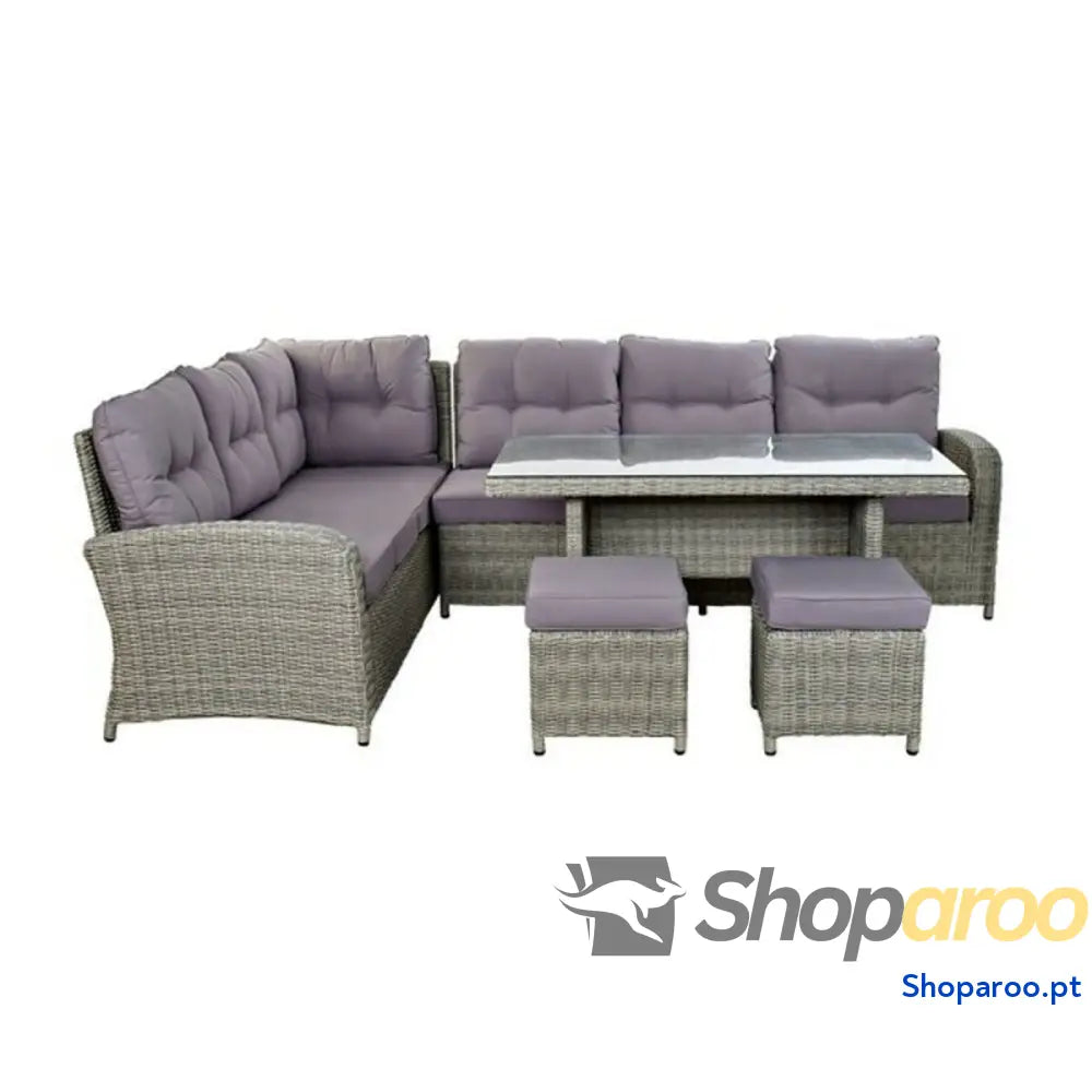 Conjunto de sofá e mesa DKD Home Decor Exterior 267 x 204 x 90 cm (4 pcs)