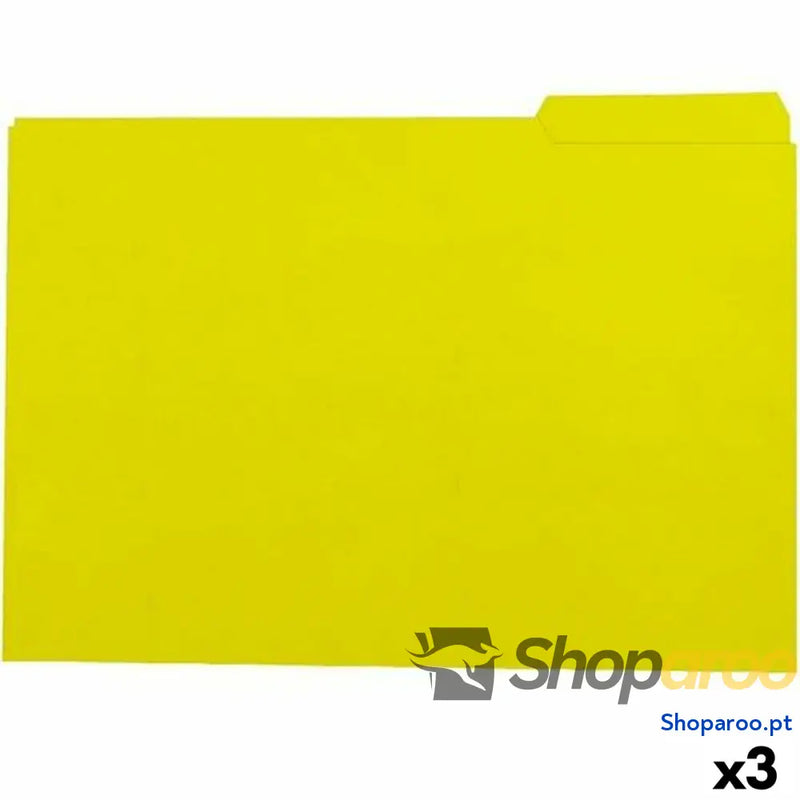 Conjunto de subpastas Elba Amarelo A4 50 Peças (3 Unidades)