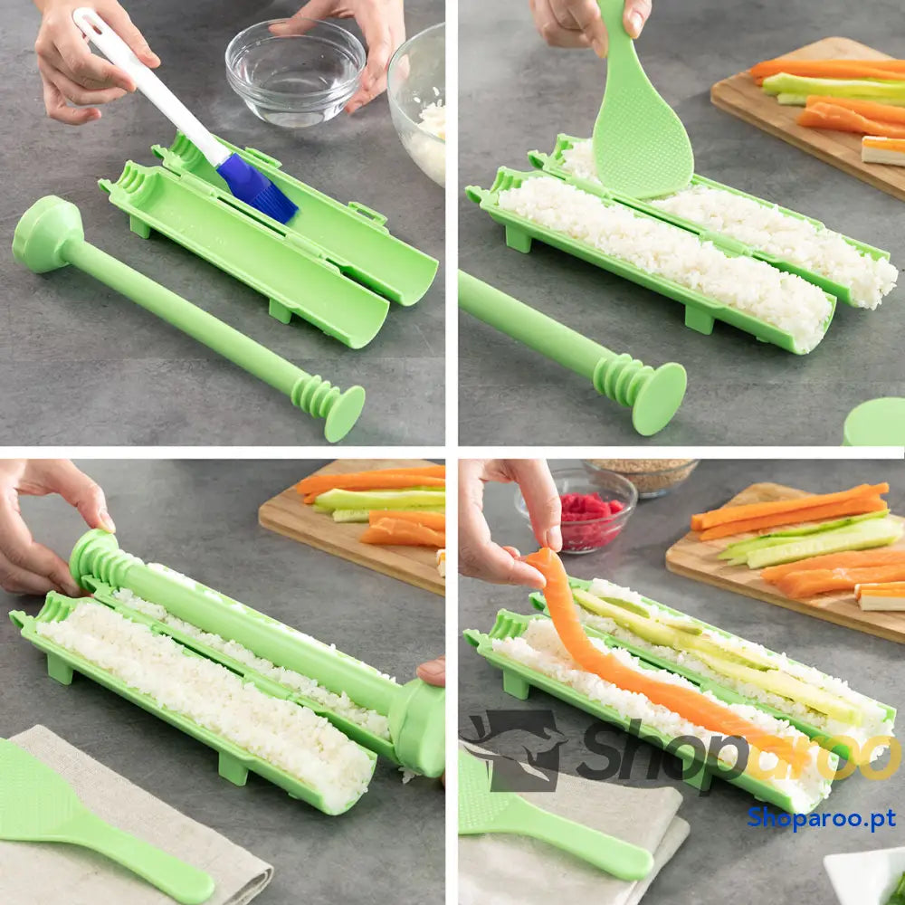 Conjunto de sushi com receitas Suzooka InnovaGoods 3 Peças