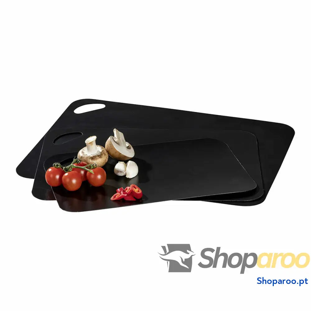 Conjunto de tábuas de cortar Wenko 55055100 Preto Plástico (3 Peças)