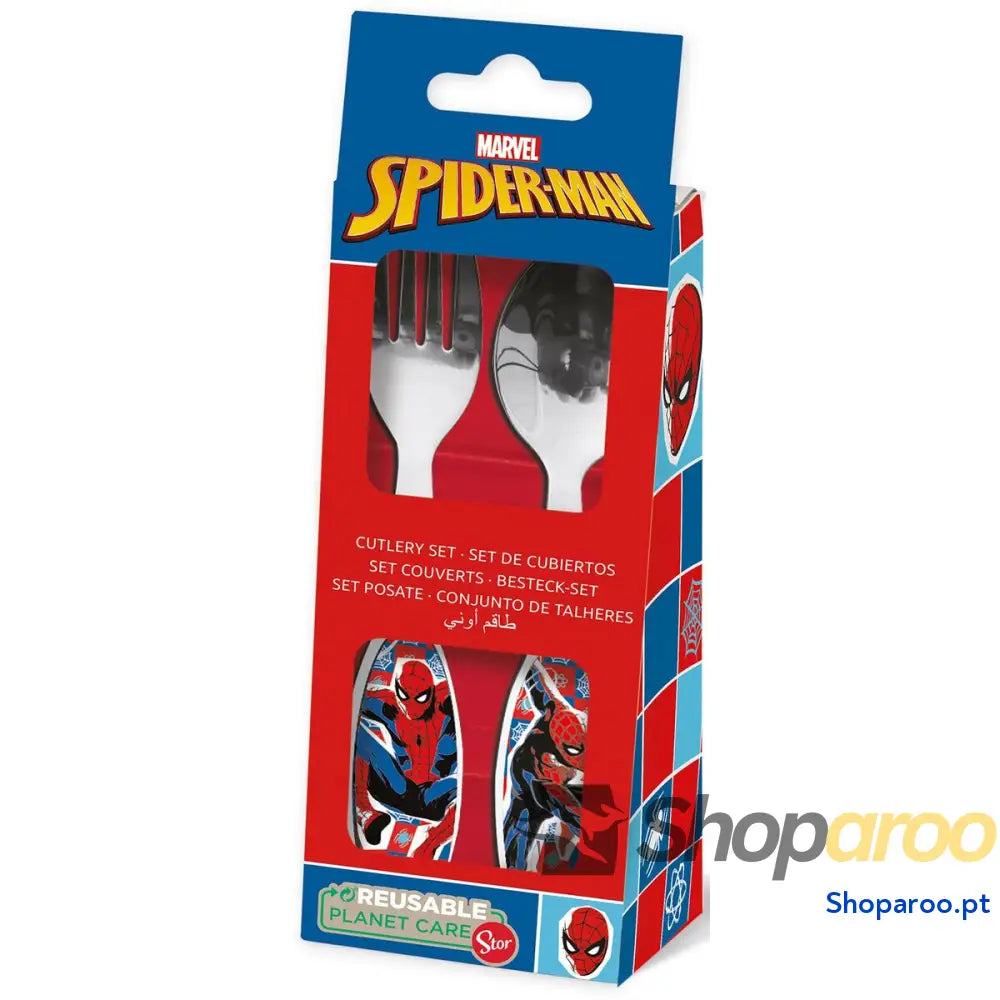 Conjunto de Talheres Spider-Man CZ11342 Aço inoxidável Multicolor 2 Peças