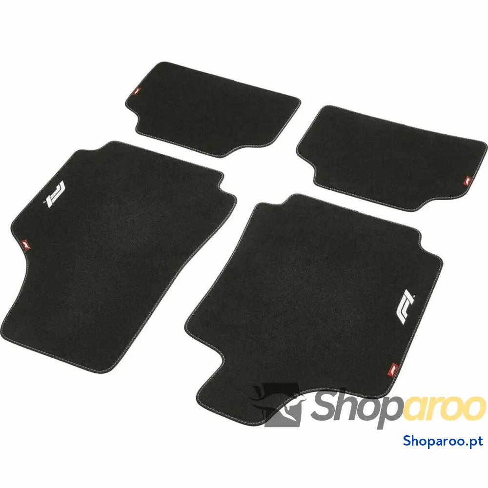 Conjunto de Tapetes Carro FORMULA 1 CM480 Preto/Branco 4 uds
