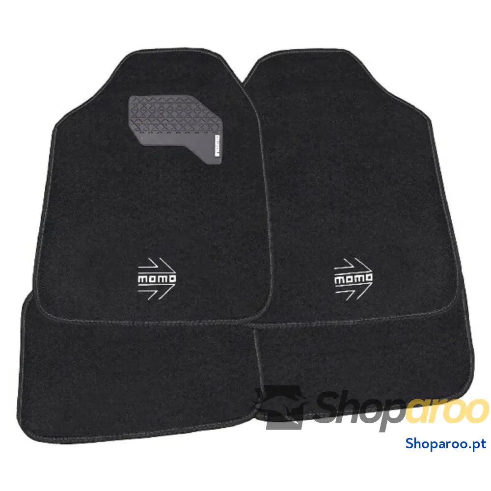 Conjunto de Tapetes Carro MOMO MOMLCM015BW Branco/Preto 4 uds