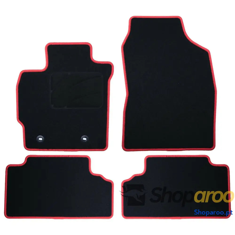 Conjunto de Tapetes Carro OCC Motorsport OCCTY0001RD Preto Toyota Auris (2007-2013) 5 Peças