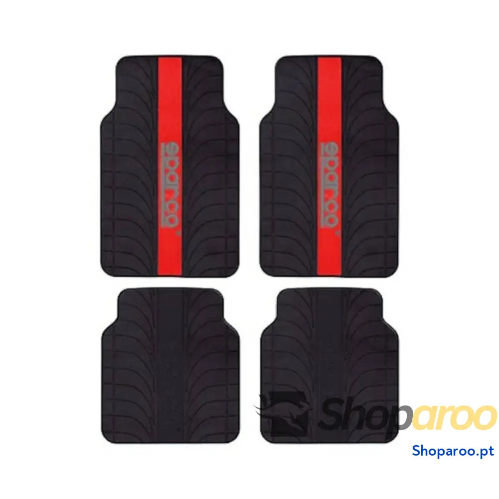 Conjunto de Tapetes Carro Sparco SPC1913RS Universal Preto/Vermelho (4 pcs)