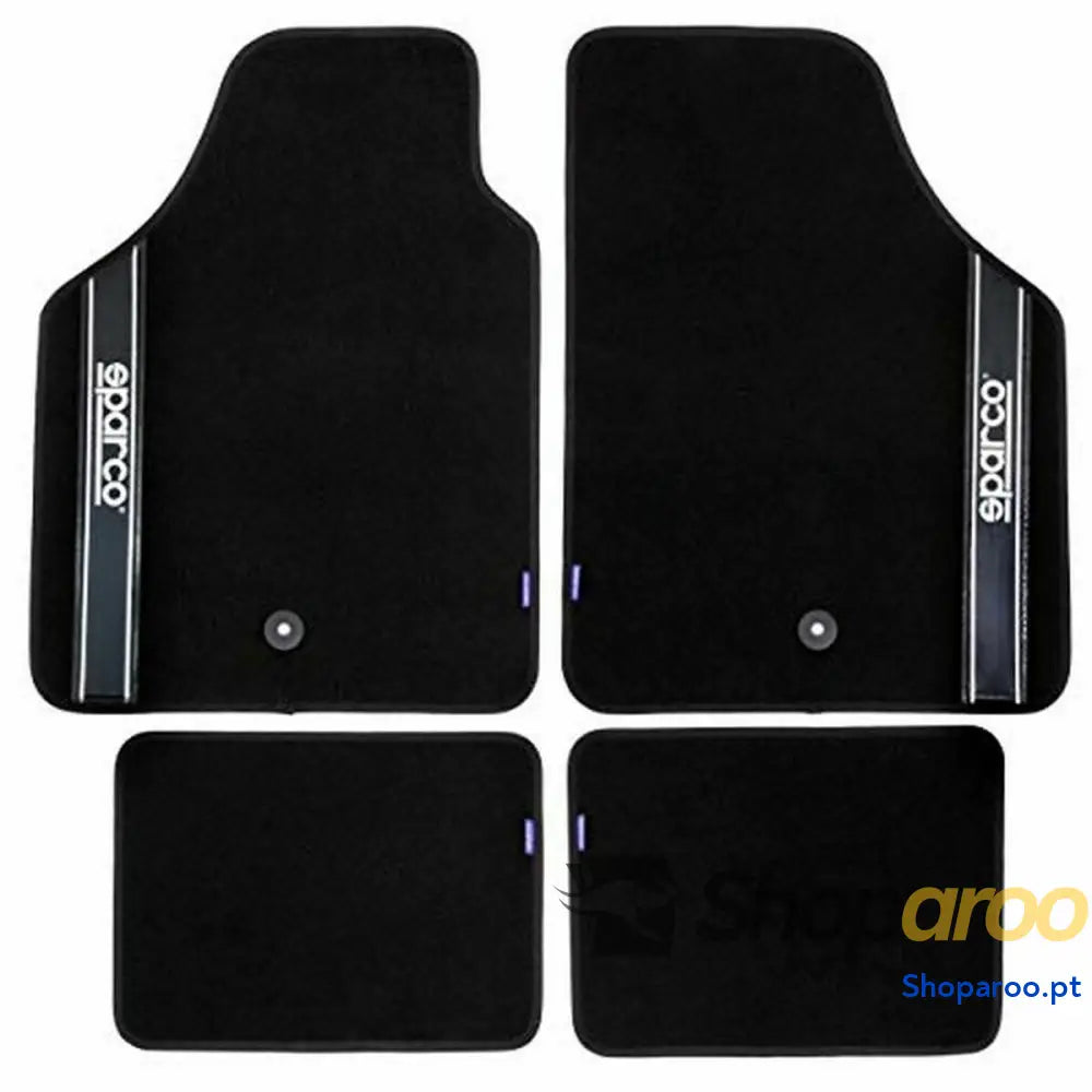 Conjunto de Tapetes Carro Sparco Strada 2012 B Universal Preto (4 pcs)