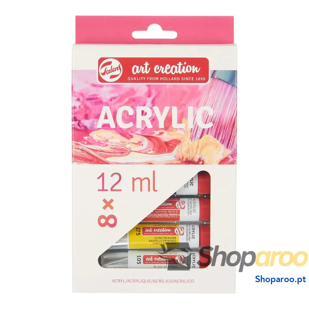Conjunto de tintas acrílicas Talens Multicolor 12 ml 8 Peças