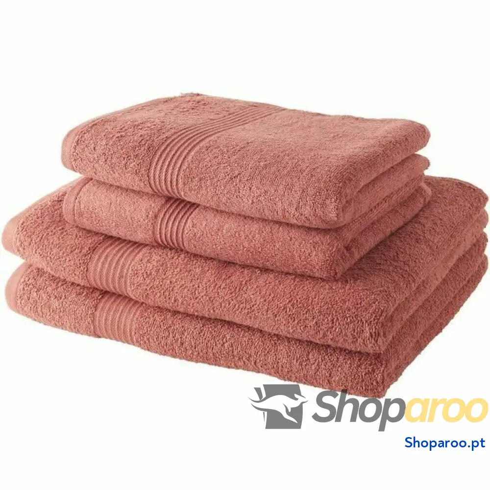 Conjunto de Toalhas TODAY Terracota 100 % algodão (4 Peças)