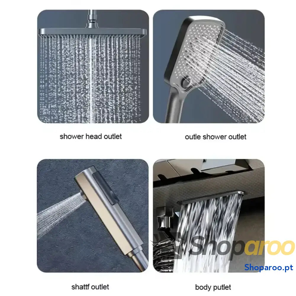 Conjunto de torneiras duche digital com termóstato e visor