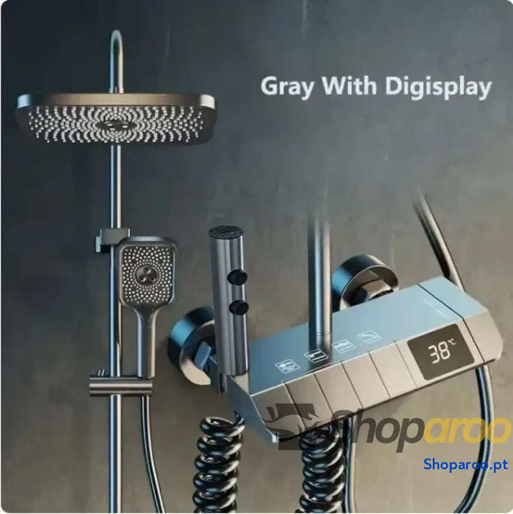 Conjunto de torneiras duche digital com termóstato e visor