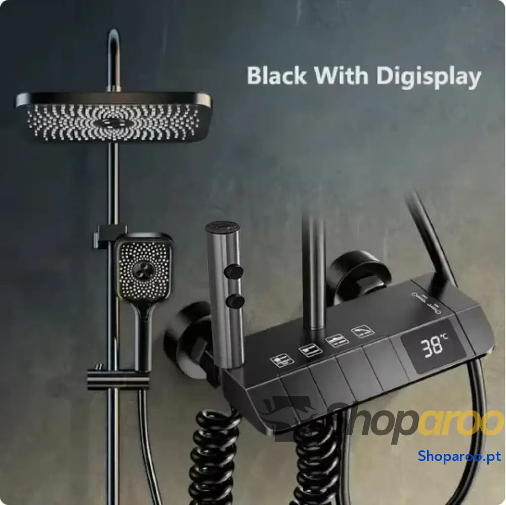 Conjunto de torneiras duche digital com termóstato e visor