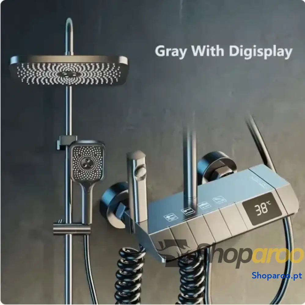 Conjunto de torneiras duche digital com termóstato e visor