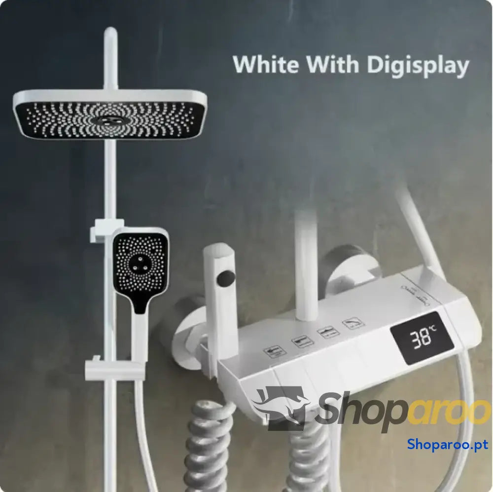 Conjunto de torneiras duche digital com termóstato e visor