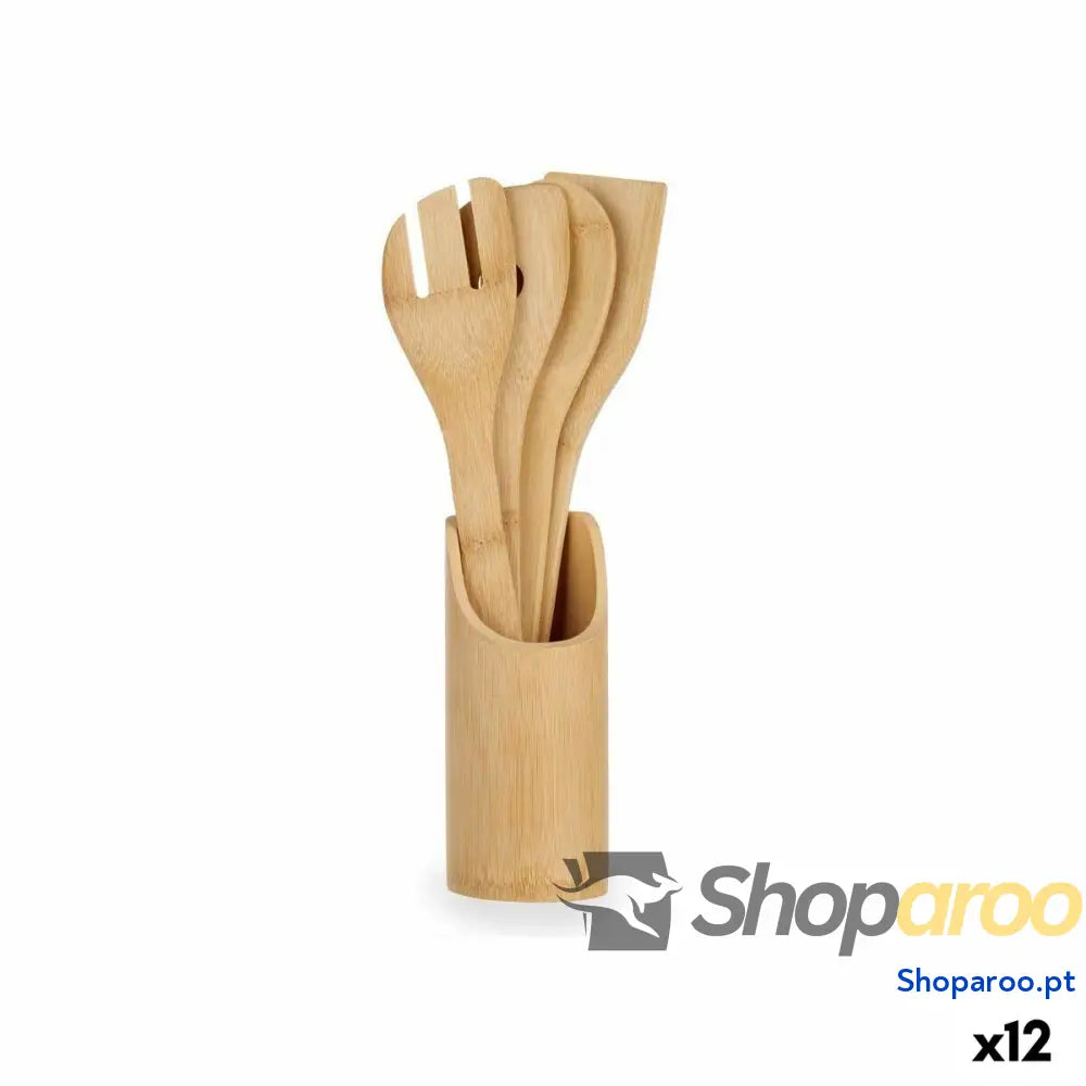 Conjunto de Utensílios de Cozinha Kinvara 90960 Bambu (12 Unidades)