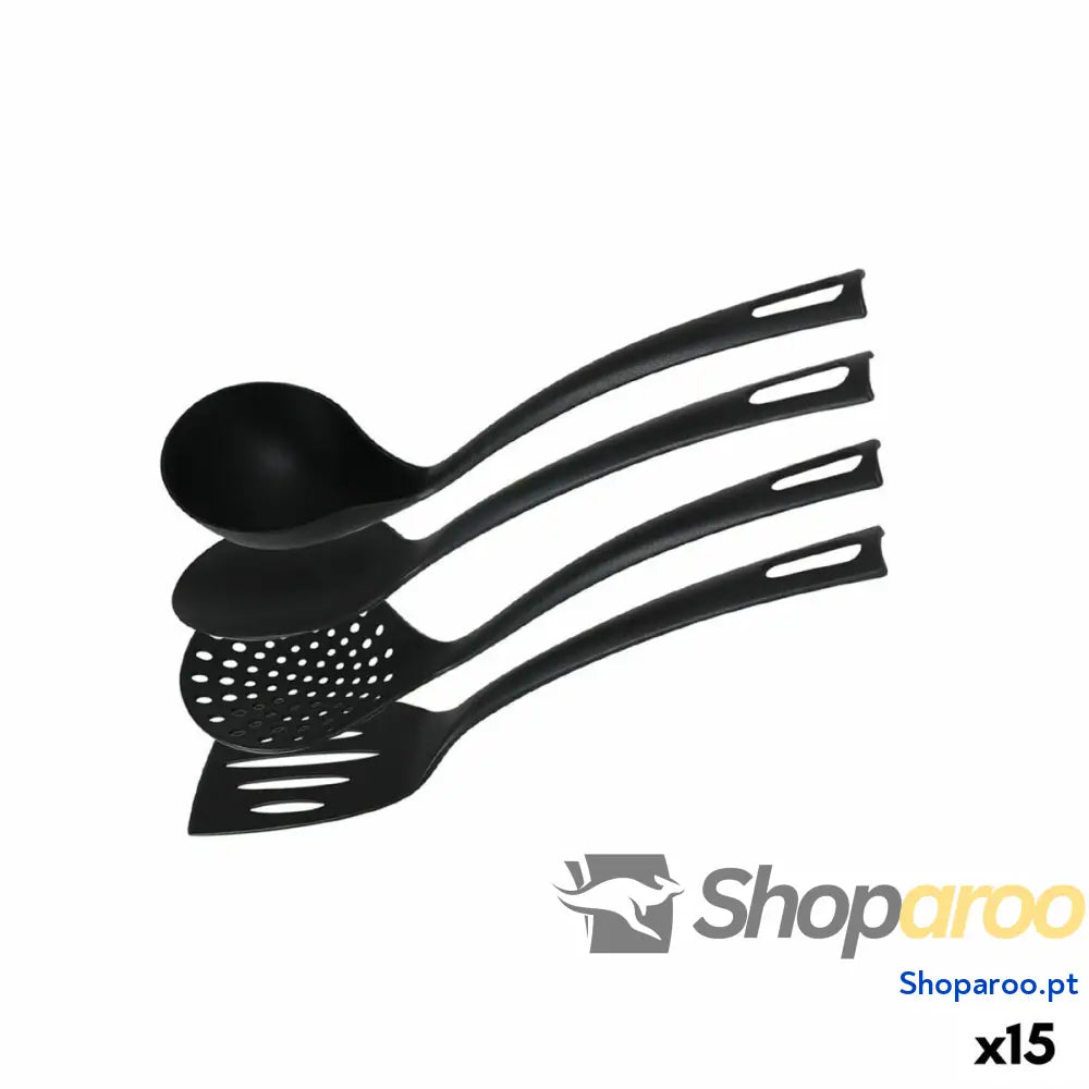 Conjunto de Utensílios para Cozinha Quttin Nylon 4 Peças (15 Unidades)
