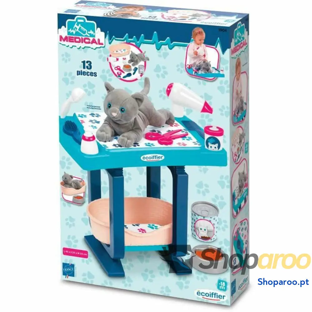 Conjunto Veterinário de Brinquedos Ecoiffier 13 Peças + 18 Meses
