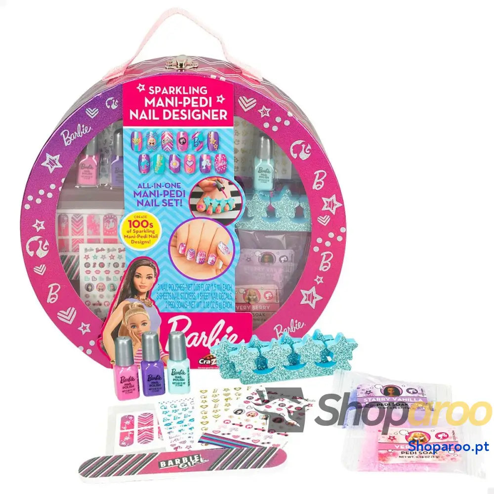 Conjuntos de manicura e pedicura Barbie Sparkling 25,5 x 25 x 5 cm Estojo