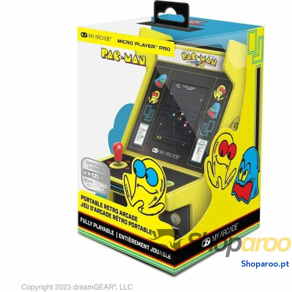 Consola de Jogos Portátil My Arcade Micro Player PRO Pac Man Retro Games Amarelo