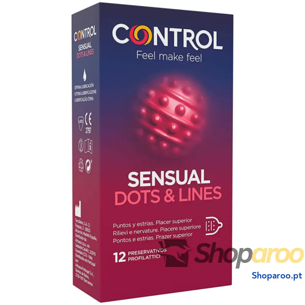 CONTROL - PONTOS E LINHAS SENSUAIS PONTOS E ESTRIAS 12 UNIDADES