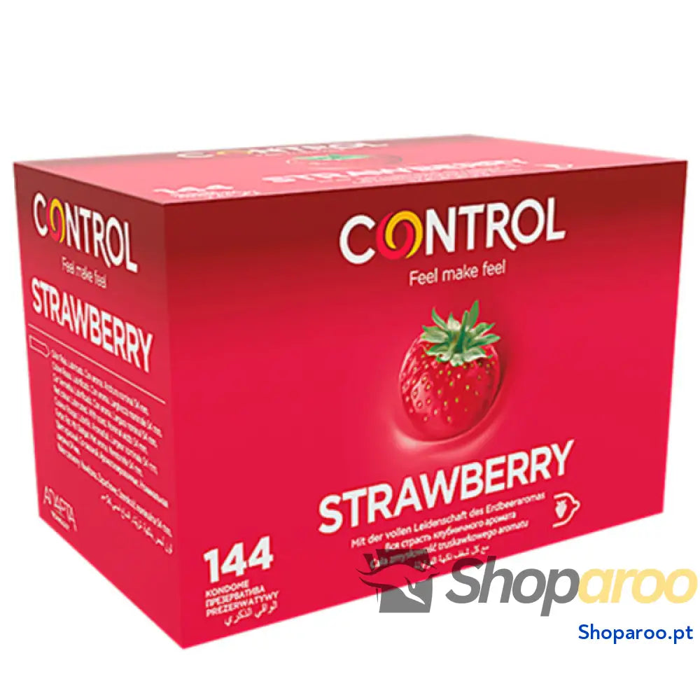 CONTROL - PRESERVATIVOS ADAPTA MORANGO 144 UNIDADES
