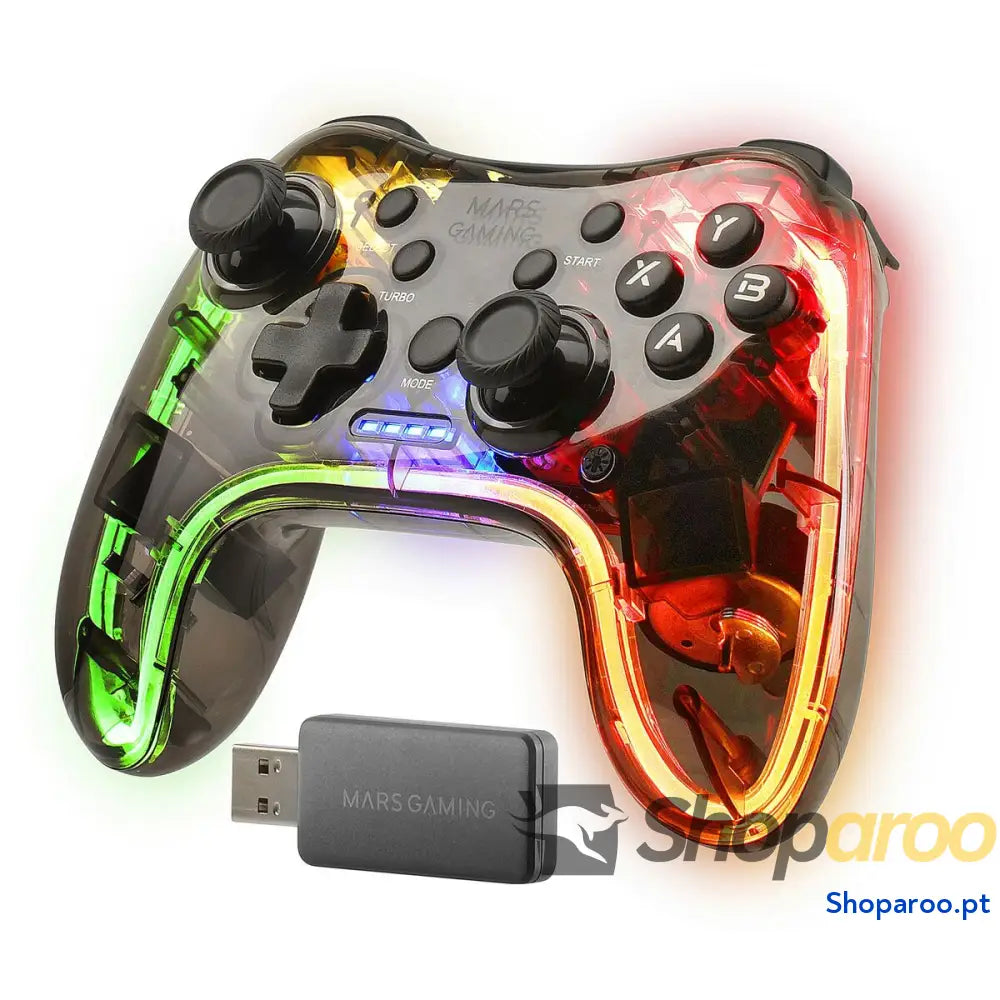Controlo remoto sem fios para videojogos Mars Gaming MGP24 Transparente