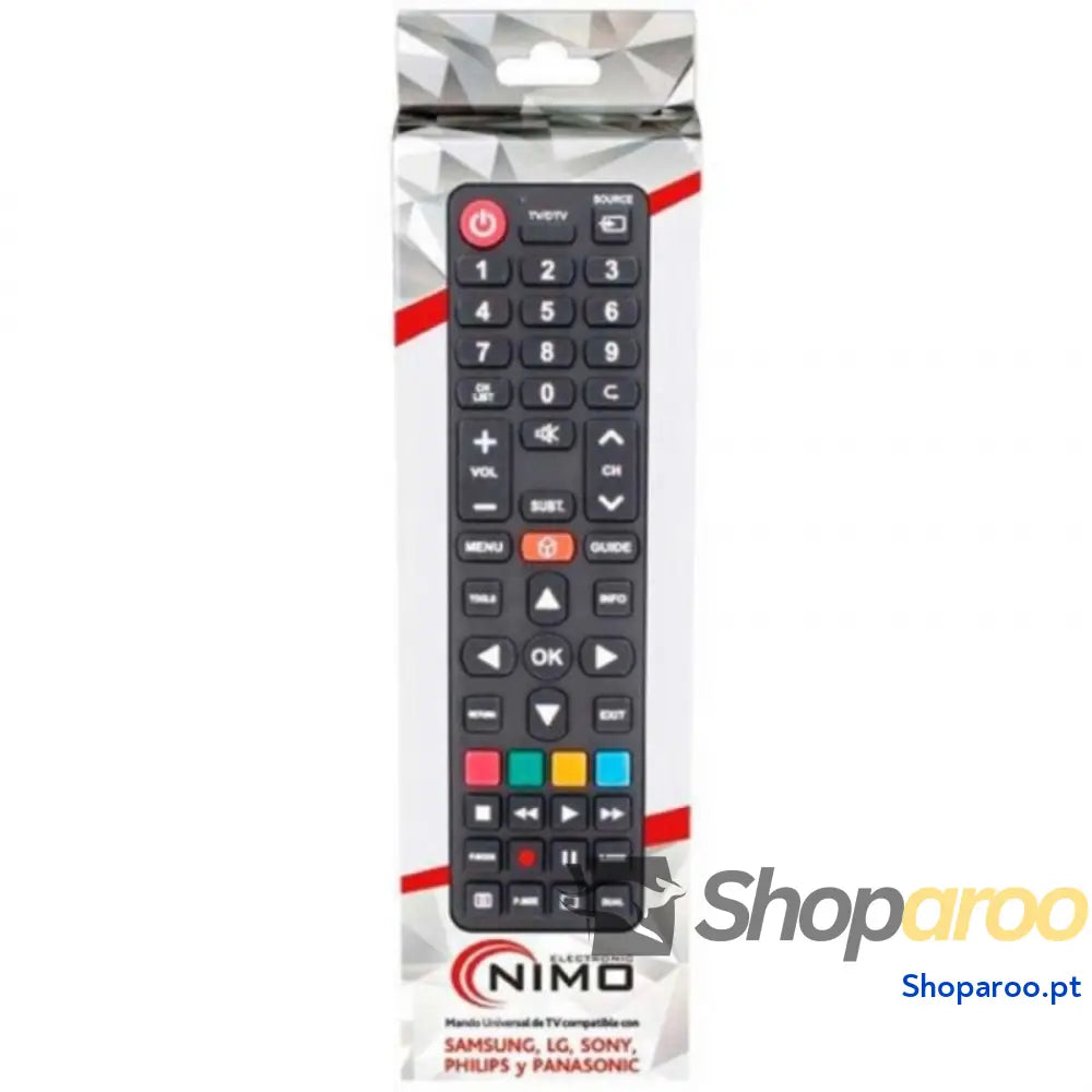 Controlo remoto universal NIMO Preto LG, Panasonic, Philips, Samsung, Sony