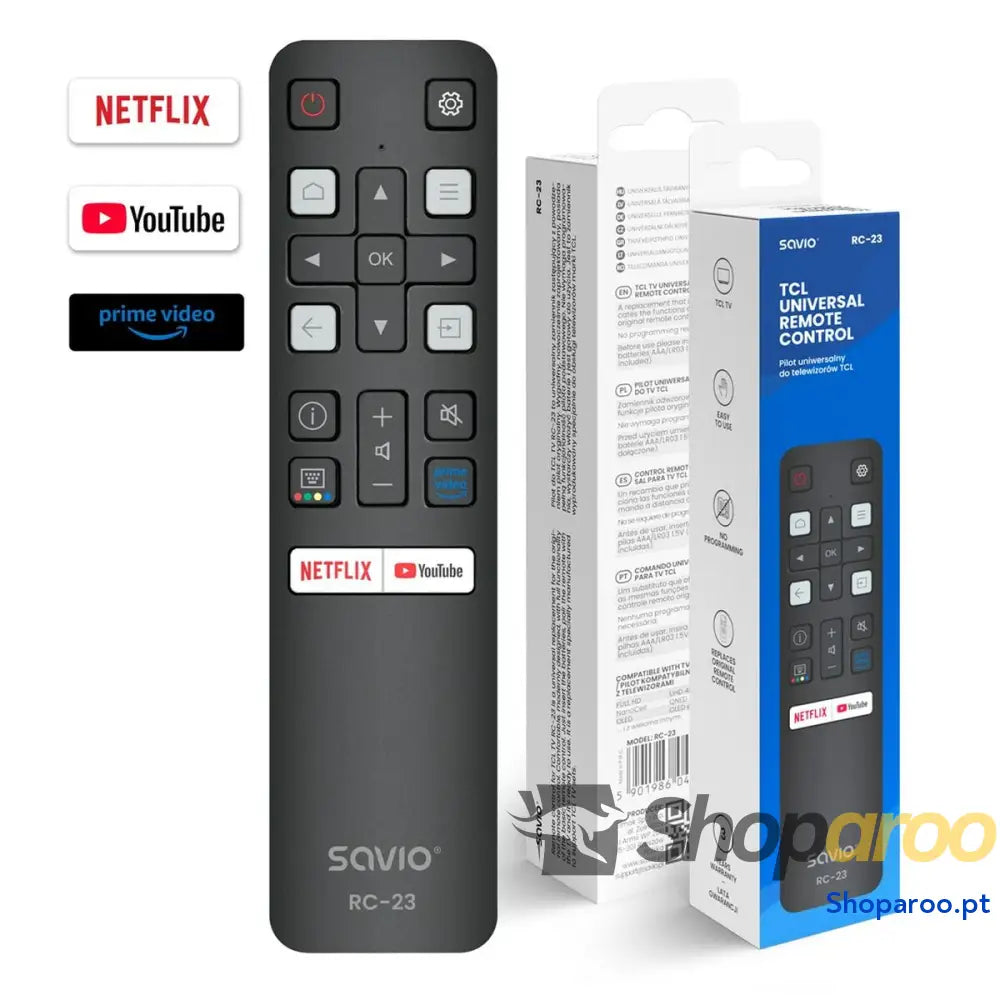 Controlo remoto universal Savio RC-23 Preto