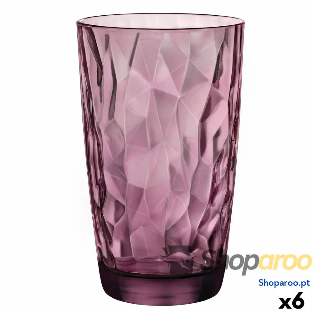 Copo Bormioli Rocco Diamond Roxo Vidro (470 ml) (6 Unidades)
