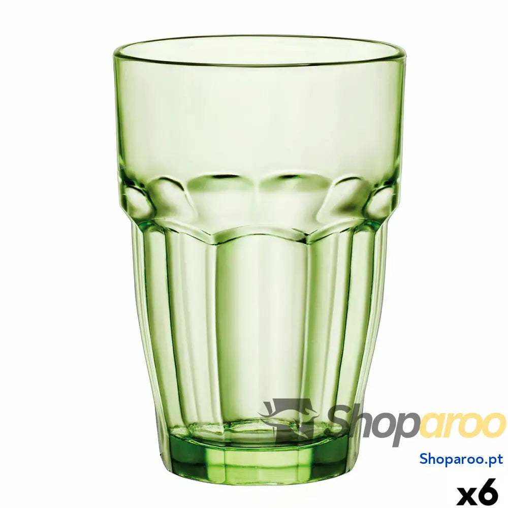 Copo Bormioli Rocco Rock Bar Verde Vidro 370 ml (6 Unidades)